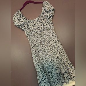 Floral Shirred Puff Sleeve Dress